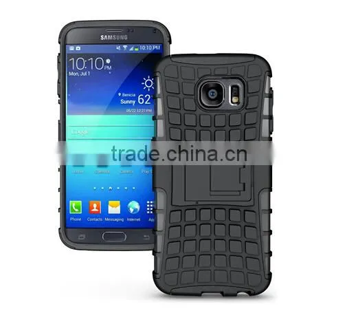 1.3$/pcs 2-in-1 Anti-slip PC and TPU Case with Kickstand for Samsung Galaxy S6 Edge