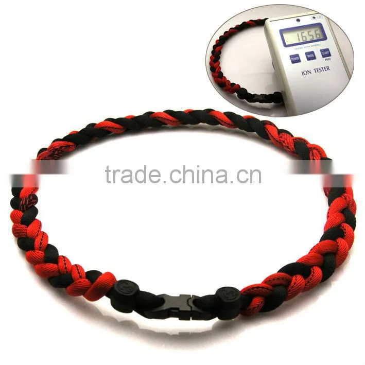 2014 hot sell braided sports necklace for baseball