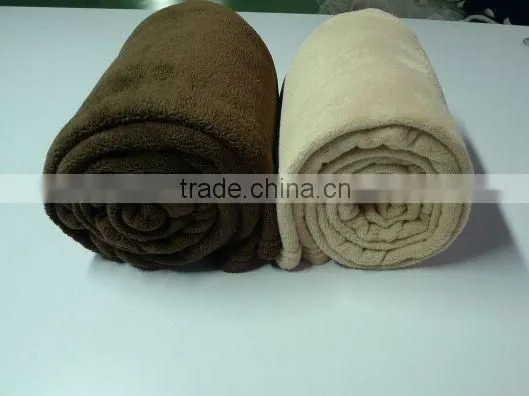 Promotional/Cheap Coral Fleece Travel Blanket with Carry Strap