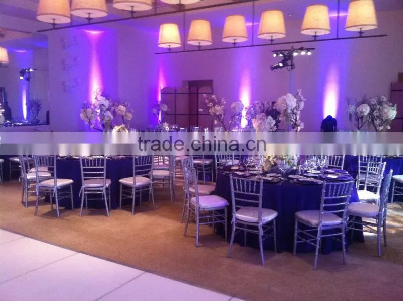 Red plastic chiavari chair