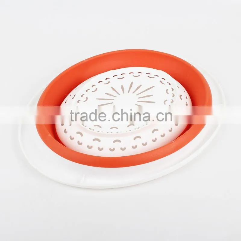 Portable round customized colorful food grade plastic Collapsible Basket