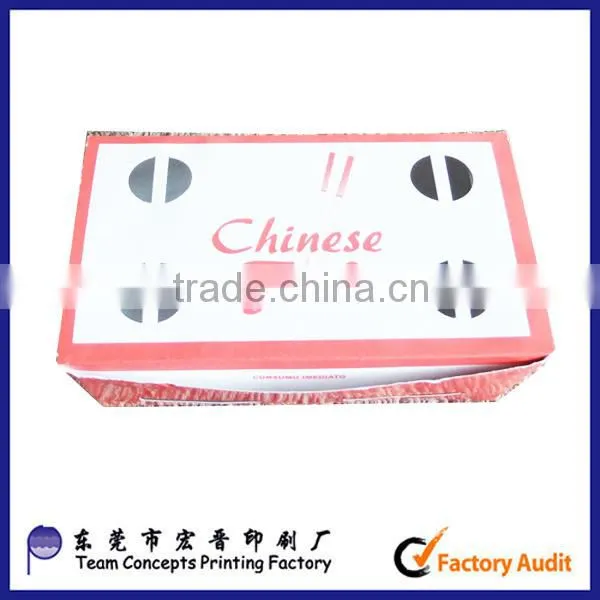 hotsale customize corrugated paper take away box wholesale