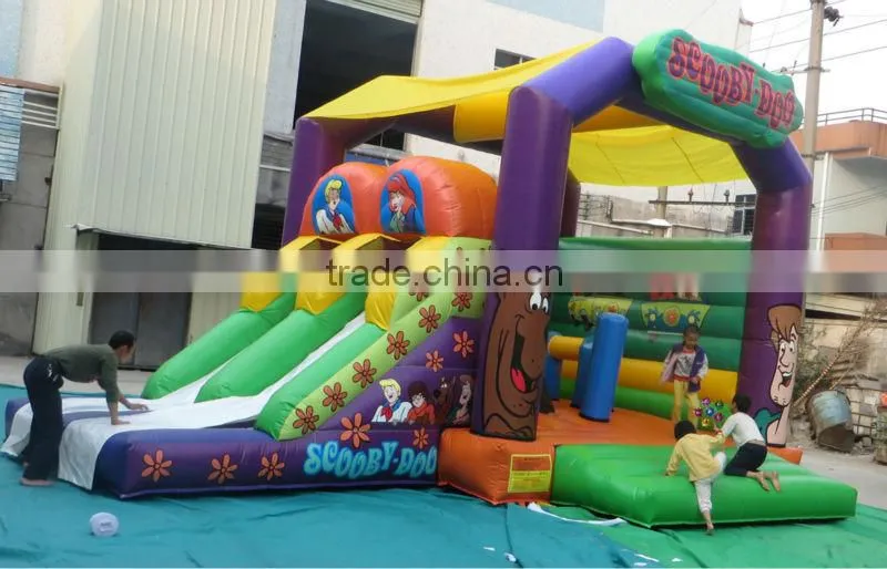 scooby doo bouncy slide combo combo, kids inflatable jumper combo
