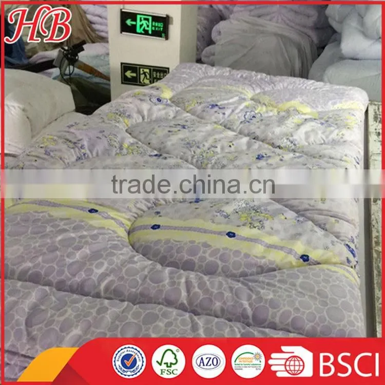 2016 Fashion Design ,85GSM microfiber printed High Quality service, Different Style Pink stitching quilt