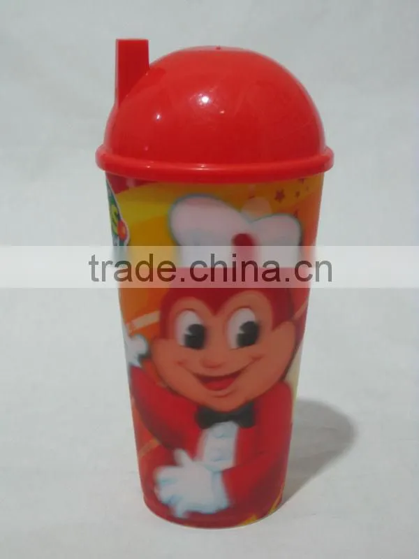 3D lenticular 20oz plastic cup with dome lid