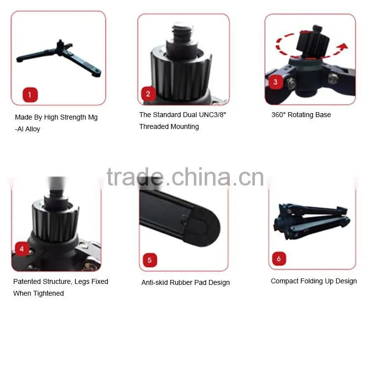 Factory supply aluminum stand base,monopod base plate M3