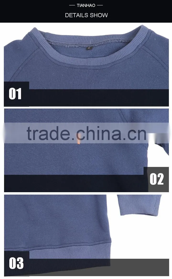 Latest Design Custom Embossed Blank Cotton Sweatshirt for Men without Hood