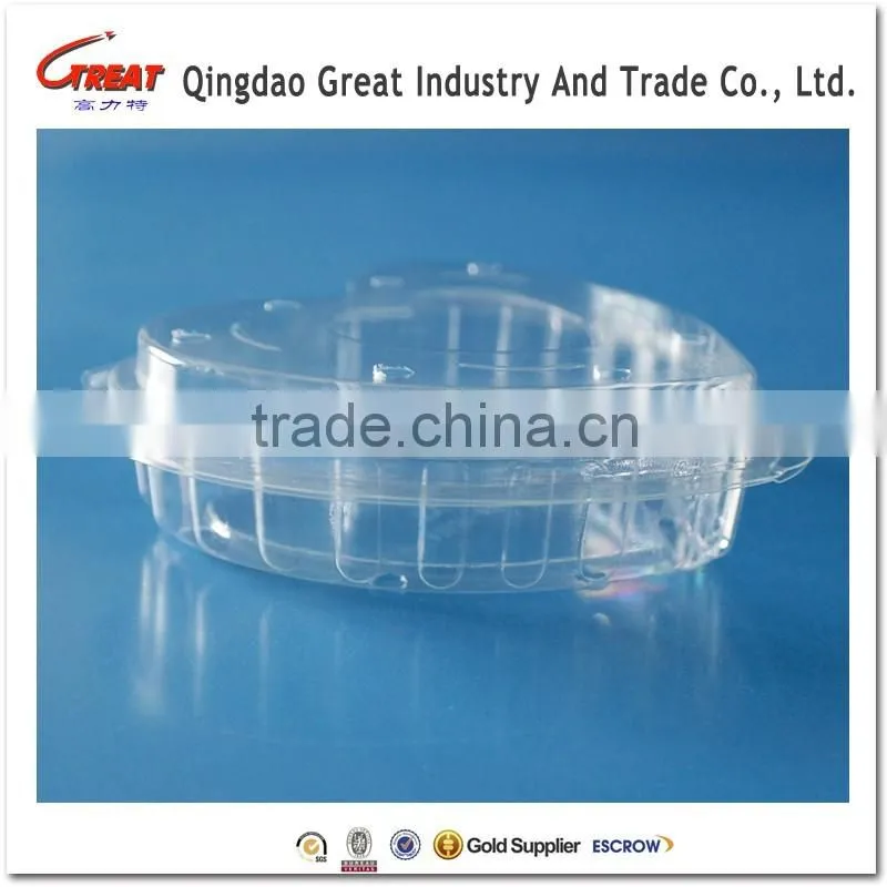 Disposable Plastic Heart shaped Fruit Container