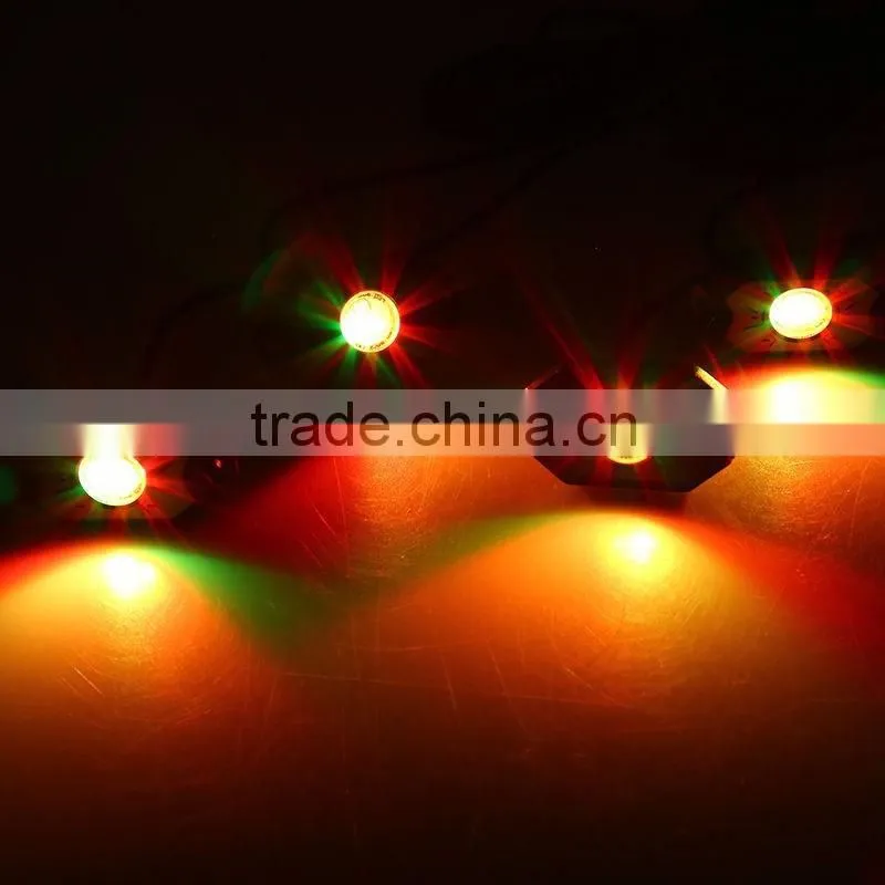 4piece a group 9W RGB LED Rock Light kit Fender Under Car Truck Vehicle Crawler light for Offroad SUV 4WD ATV