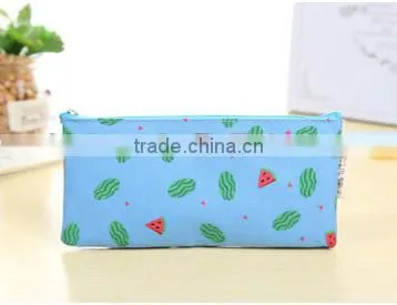Professional fruit watermelon print zipper pencil bag china supplier