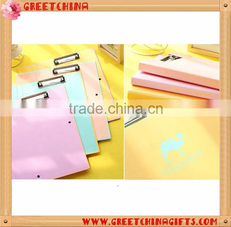 Fresh Style Korea Stationery Cute Animal Shadow Design A4 Clip File Portfolio File Folder