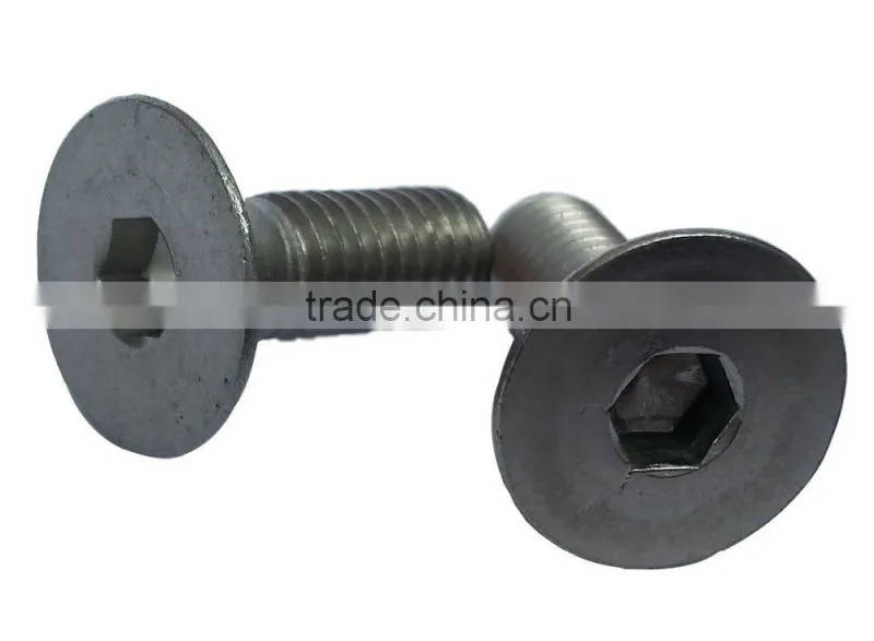 Big Head A4 Stainless Steel Screw Full Threaded Hexagon Flat Countersunk Head Machine Screw With Different Size Are Acceptable