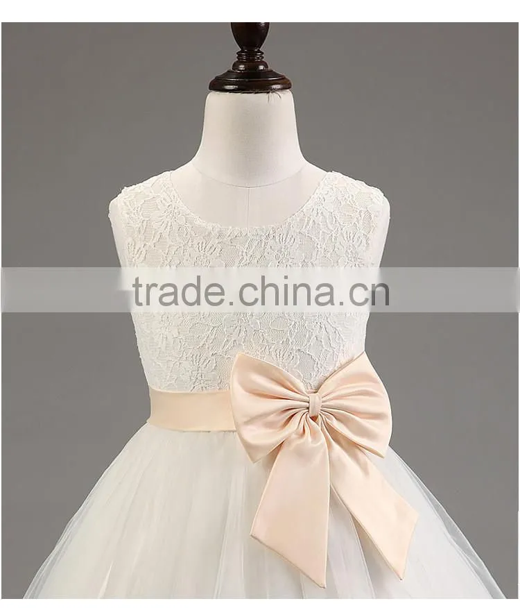 Lastest wholesale elegant girls chiffon party hand embroidery dresses TR-WS31
