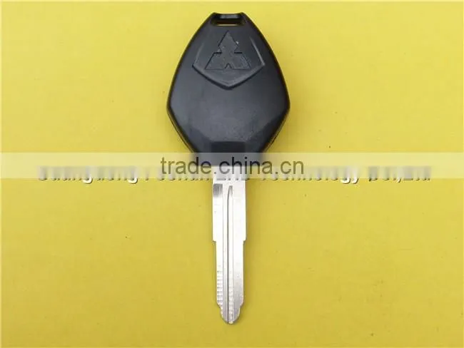 Replacement 3 Buttons With Logo Uncut Right Groove Blade Remote Blank Fob Key Case Shell For Mitsubishi Car Key