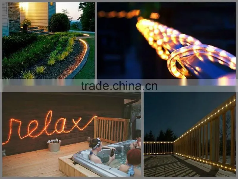 LED Neon Rope Light Flexible Orange Color Orange LED Neon Flex Rope Light