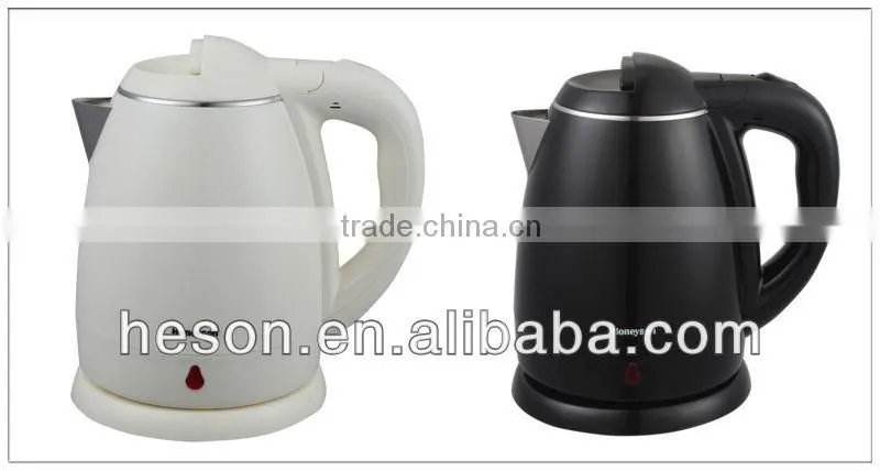 Plastic Electric Water Kettle (stainless steel inside)1.2L,european electrical supplies
