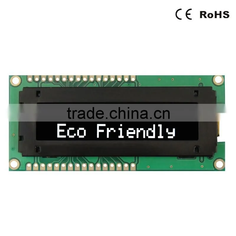 White Color 16*2 OLED Display 1/16 duty i2c interface oled display