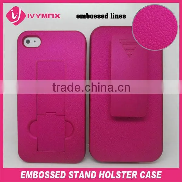 2013 new products hard plastic cell accessories for iphone4 4s holster combo case