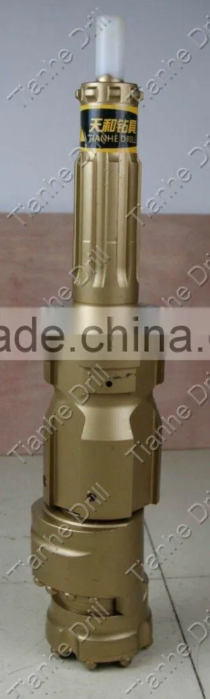 Eccentric overburden casing system with three pieces rock drilling tools