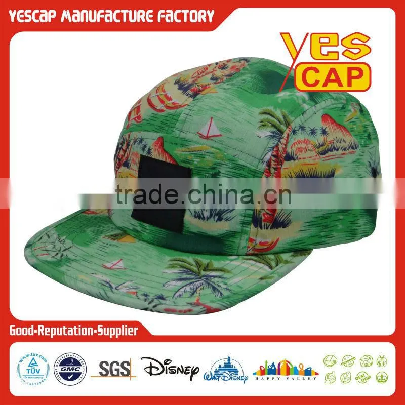 5 panel custom camo mesh cap