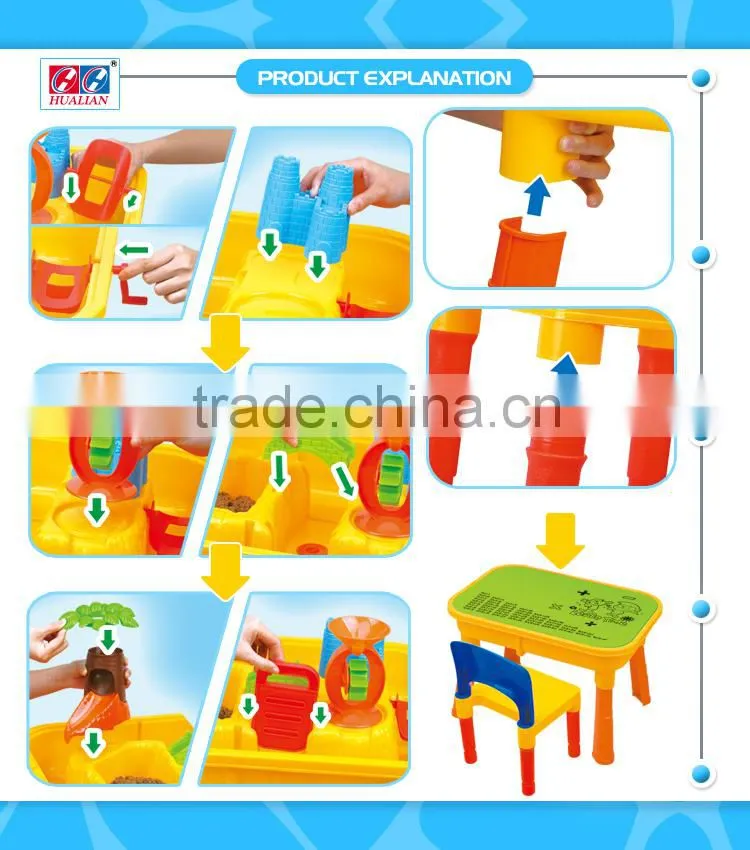 Chenghai Toy Factory Beach Toys Sand and Water Table With Board And Chair