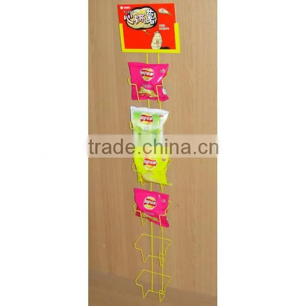 wire hanging crisps display rack manufacturer with good quality
