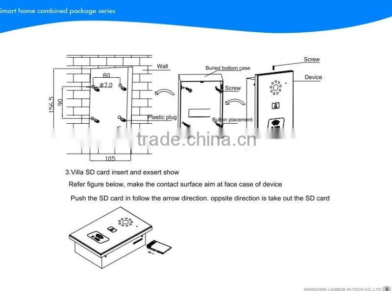 Wholesale IP door phone system/Video Intercom System for Villa