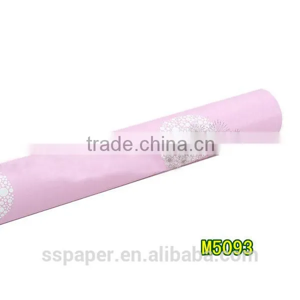 Dandelion pink self adhesive diy kuching wallpaper