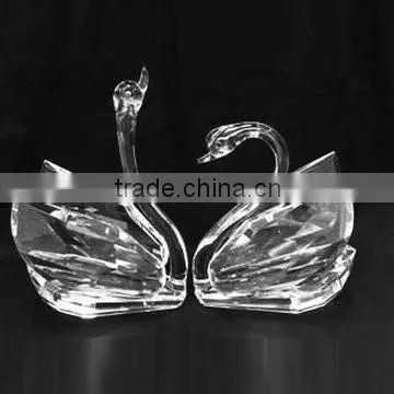 Glass factory crystal horse head with black base for horse race