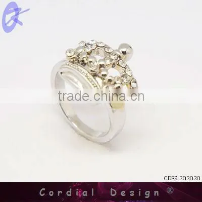 hot sale wholesale imperial crown rhinestone ring