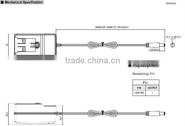Meanwell 12 ~ 18 WAC-DC Single Output Interchangeable Wall-mounted type 18w switching power supply/9v 2a switching power supply