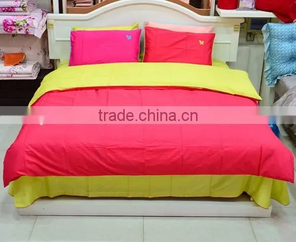 Microfiber or cotton Sheet Set - solid two different on different side