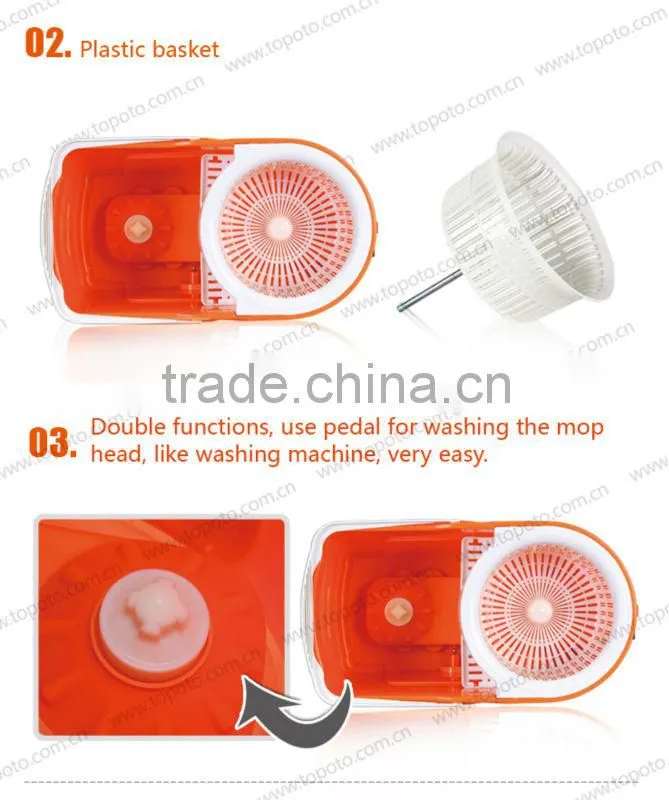 Telescopic easy mop hand pressing Spinning mop