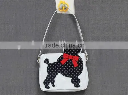 PU handbag with dog printing