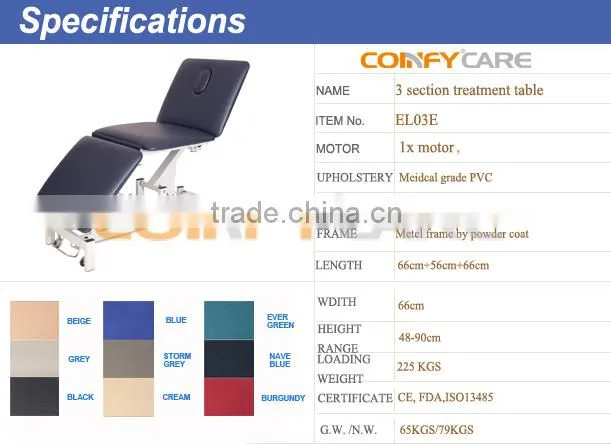 Coinfy EL03E section treatment couch