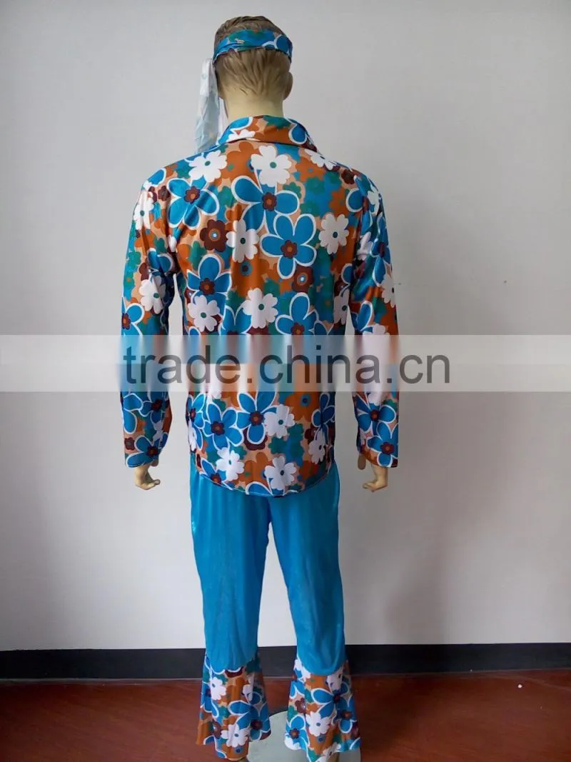 wholesale long bohemian hippie pants dresses mens costume fashion indian hippie clothing with glasses and headbands