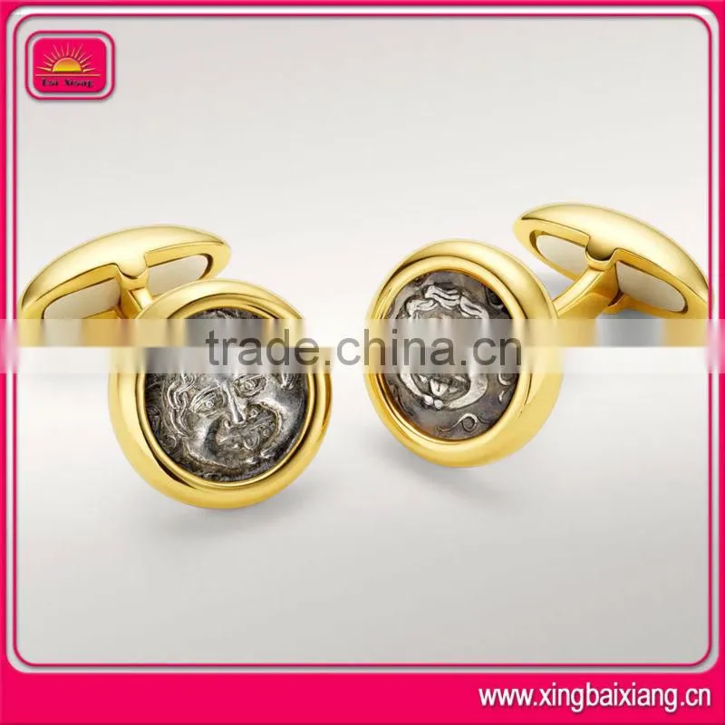 New design promotional custom bean shape cuff button