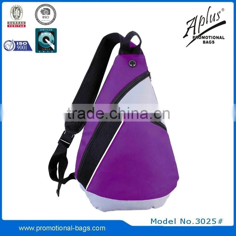 hot sale Sling backpack with inner earphone pocket