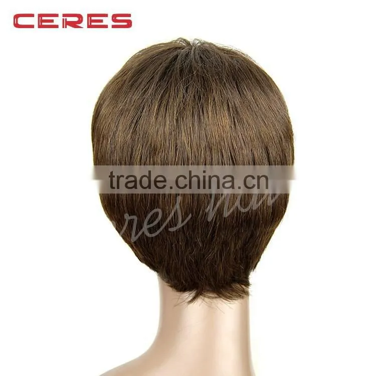 lady's fashion heat resistant synthetic wigs wholesale new popular style female elegant wigs wavy synthetic wig cap