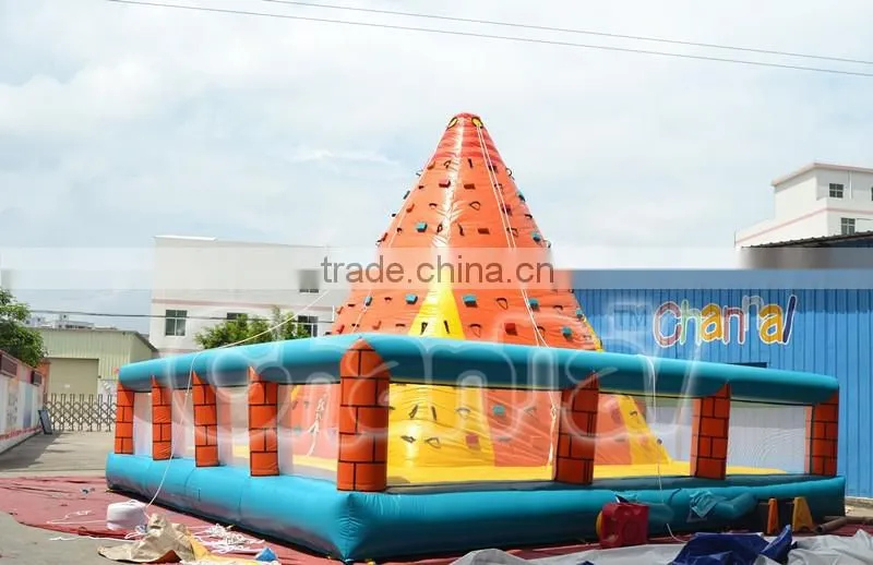 2016 hot sale inflatable climbing wall, inflatable rock climbing wall