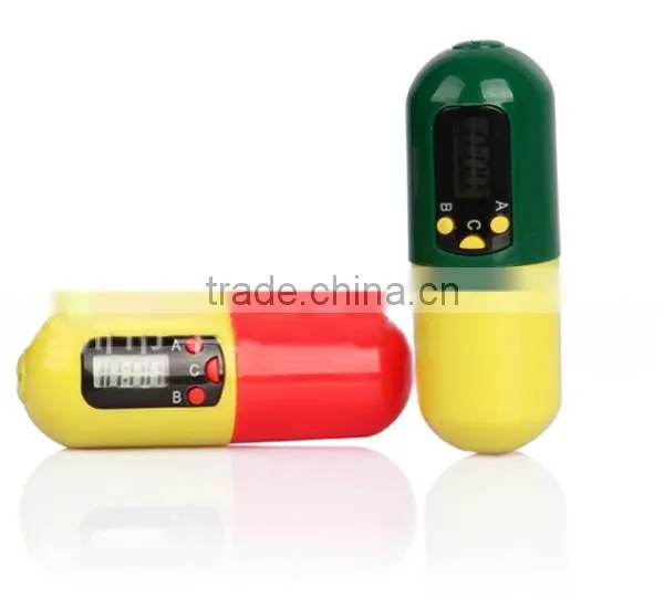 Pill Shape One Compartment Digital Pill Box Countdown Timer