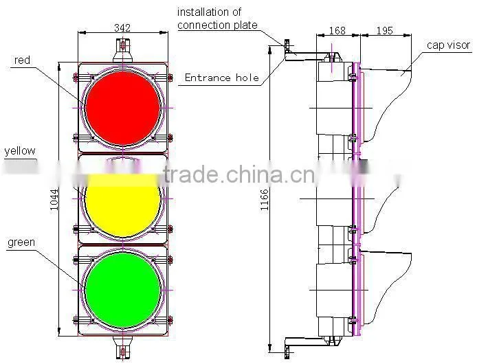 300mm EN12368 full ball traffic signal head