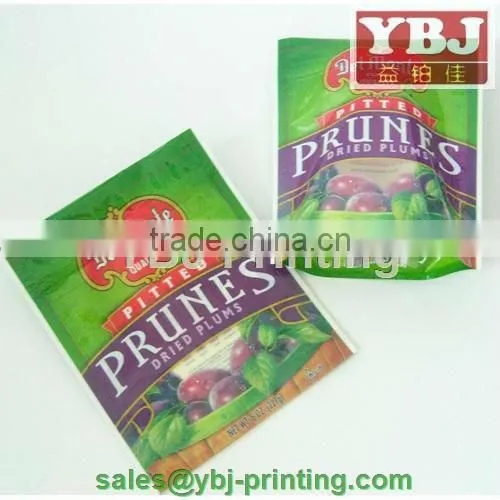 SAFETY FOOD GRADE ziplock plastic food packing bags for dry fruit packaging