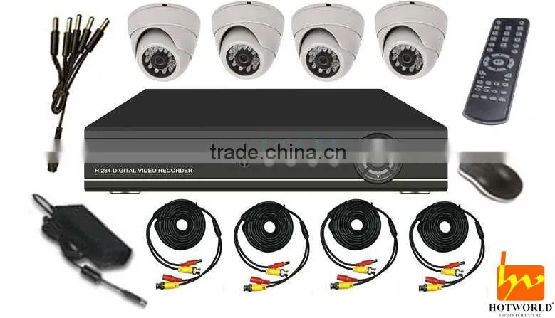 h.264 standalone network dvr with 4ch CCTV camera kit h.264 network dvr