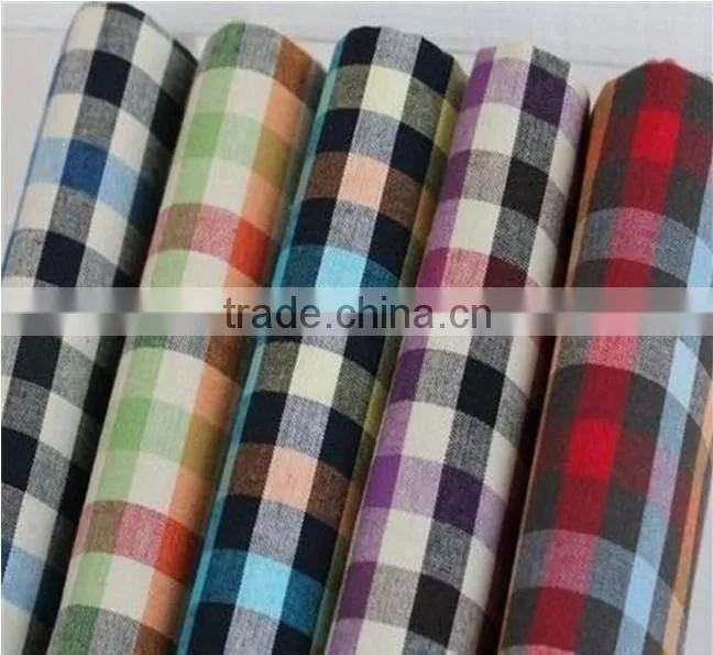 Comfortable 100% Cotton Flannel Solid Dyed Fabric or Printed Plaid Check