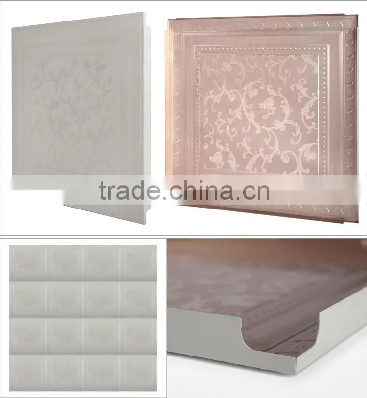 Alibaba customize different print types of hot stamping building interior decoration material ceiling panel