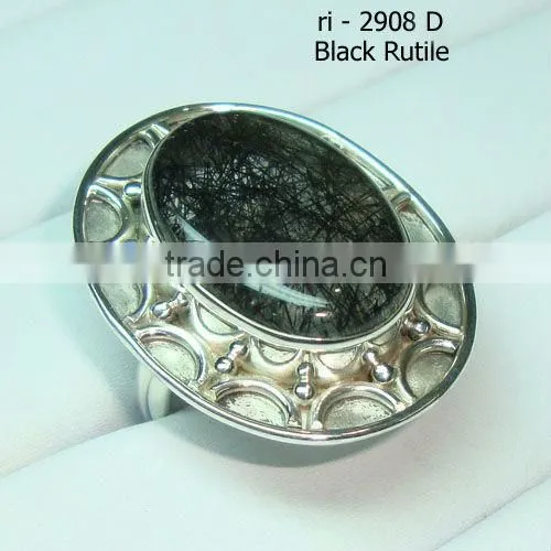 925 Stamped Sterling Silver Rainbow Moonstone Semi Precious Gemstone Ring