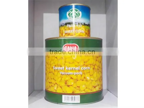Export Canned Sweet Yellow Corn 340gx24tin