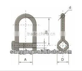 Trawling Shackles With Square Head Screw Pin