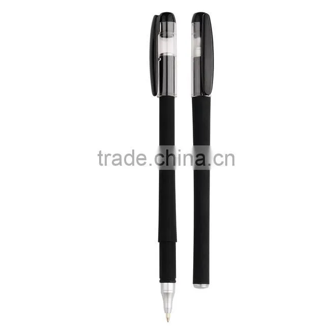 2015 new hot sale rubber plastic gel ink pen set(G-104)